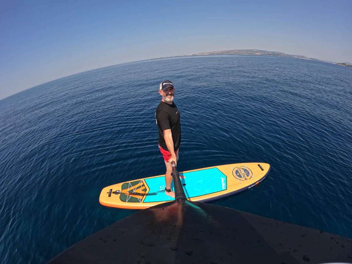 Wooden menace 11’2 inflatable paddle board – full package