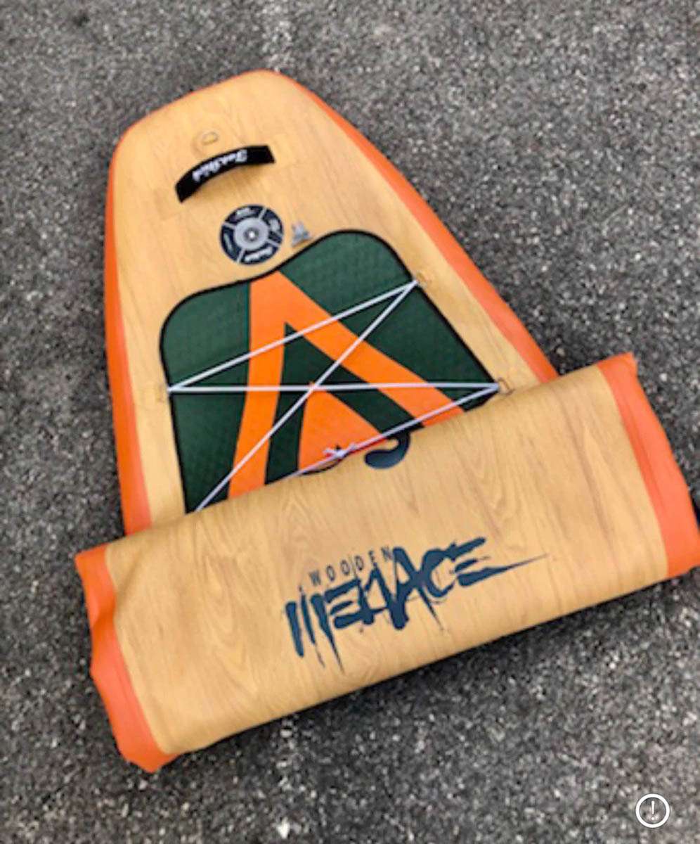 Wooden menace 11’2 inflatable paddle board – full package