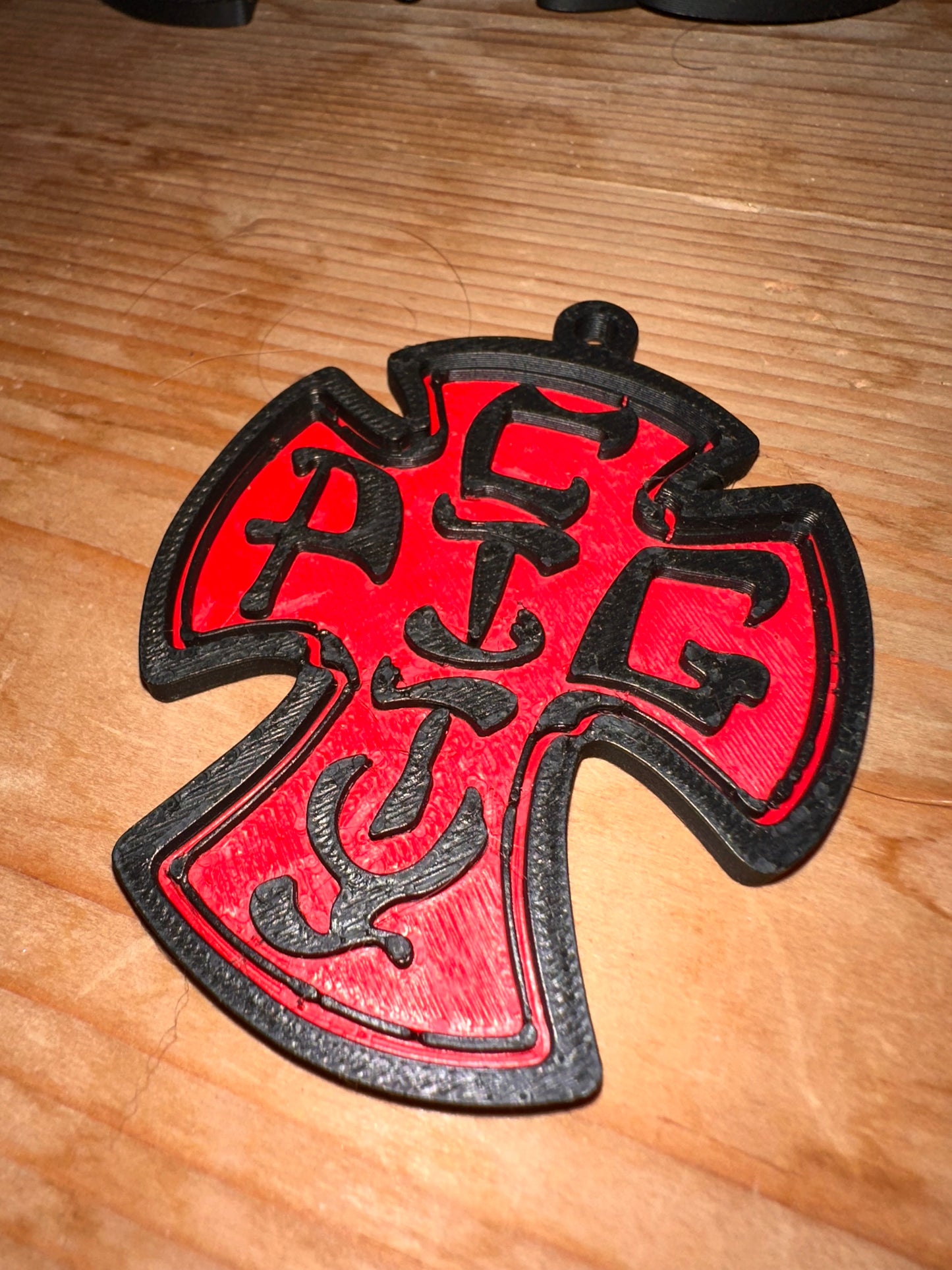 Pig City Skates 3D Printed Cross Key Ring